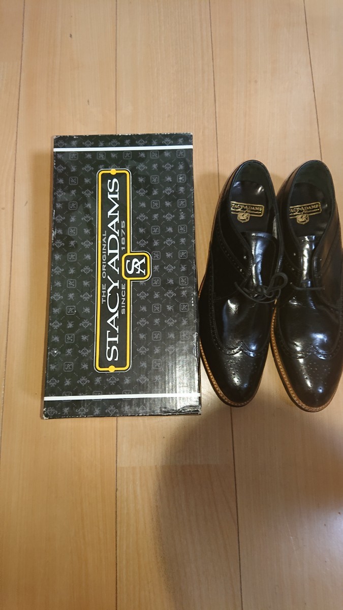 全ての ステイシーアダムス　ウイングチップ ADAMS STACY 未使用品 ビジネスシューズ ブラック 28cm 10D 革靴 28.0cm以上