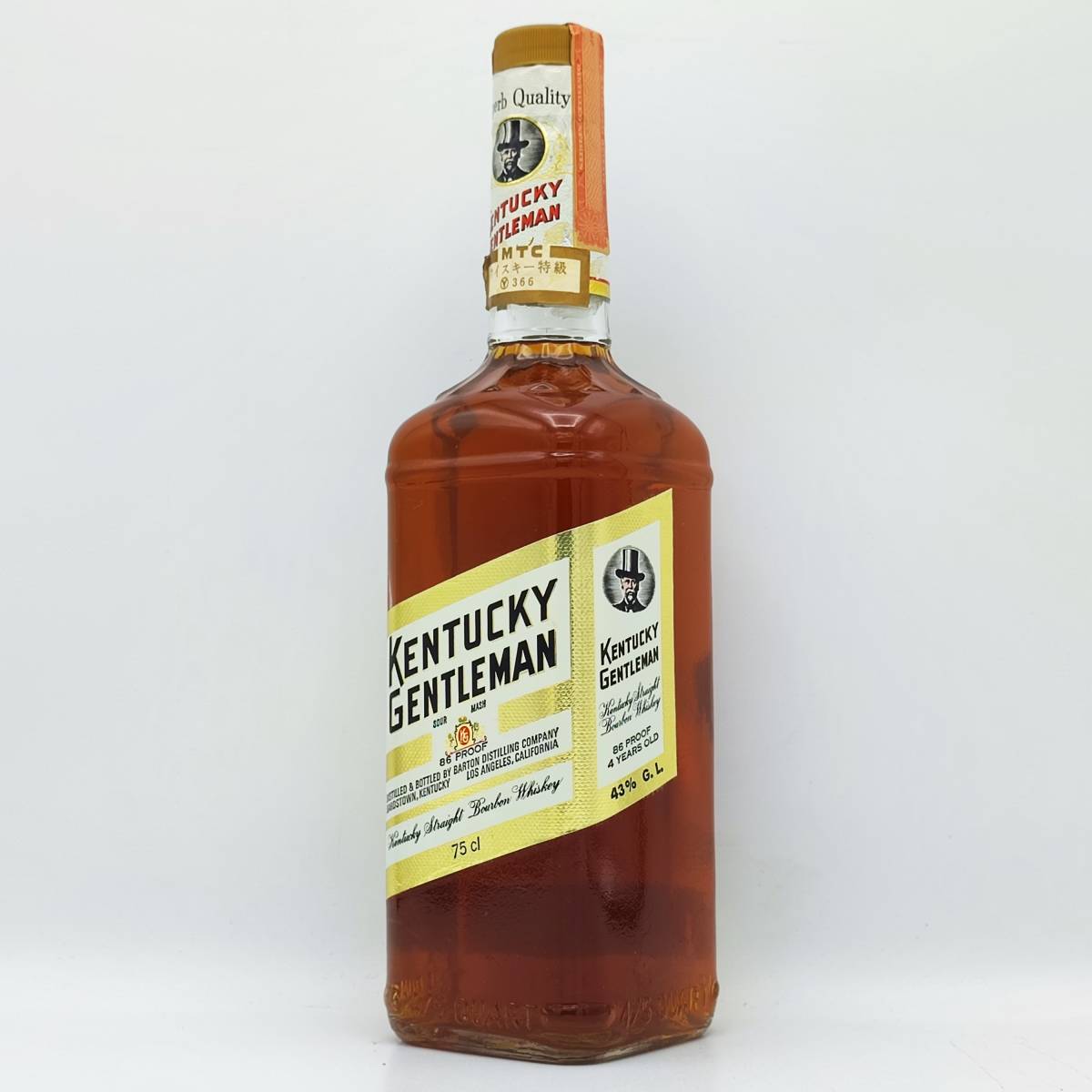 【全国送料無料】特級 KENTUCKY GENTLEMAN 4years old Kentucky Straight Bourbon Whiskey　43度　750ml（ケンタッキージェントルマン4年）
