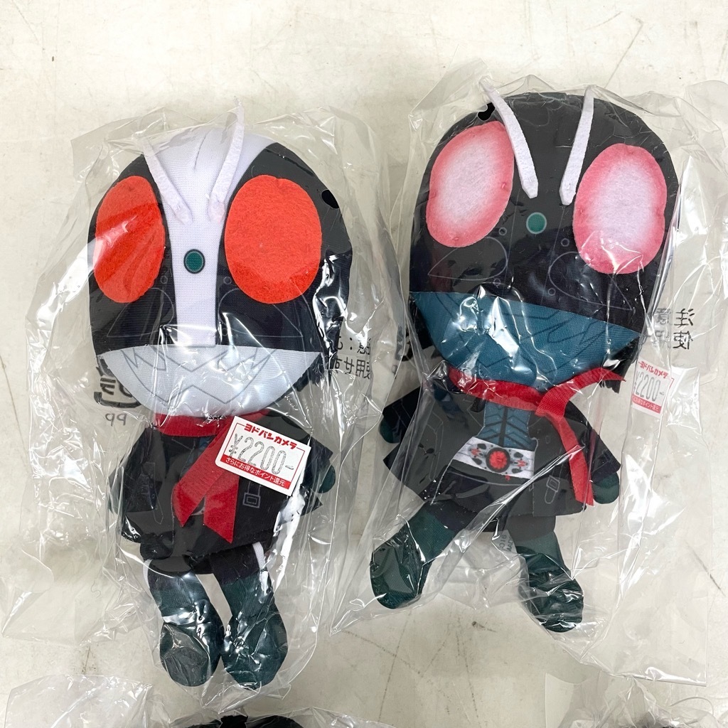 未開封品タグ付 シン仮面ライダー Chibi ぬいぐるみ 4点セット 2号 本郷猛 一文字隼人 CO1715_画像2