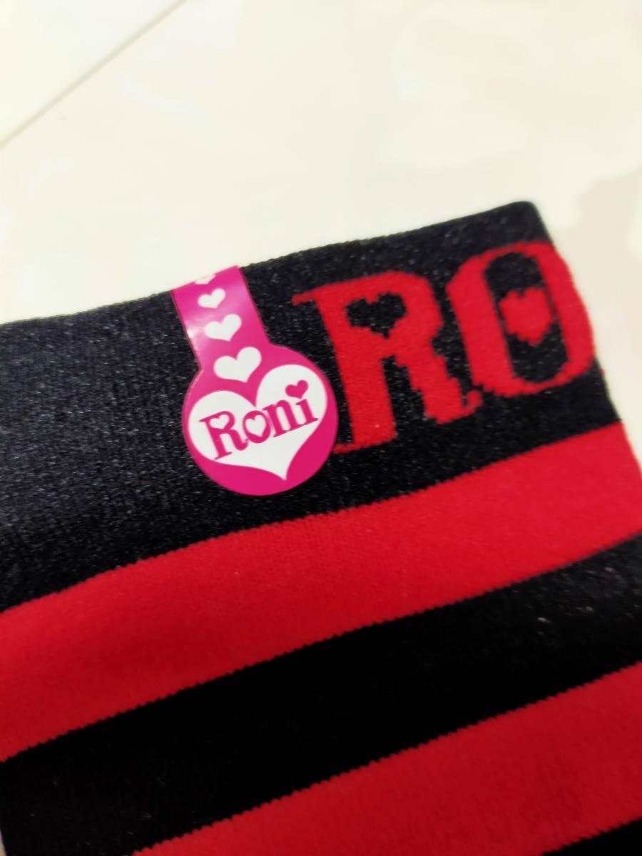 roni.RONI knee knee-high socks border red black 19~21cm