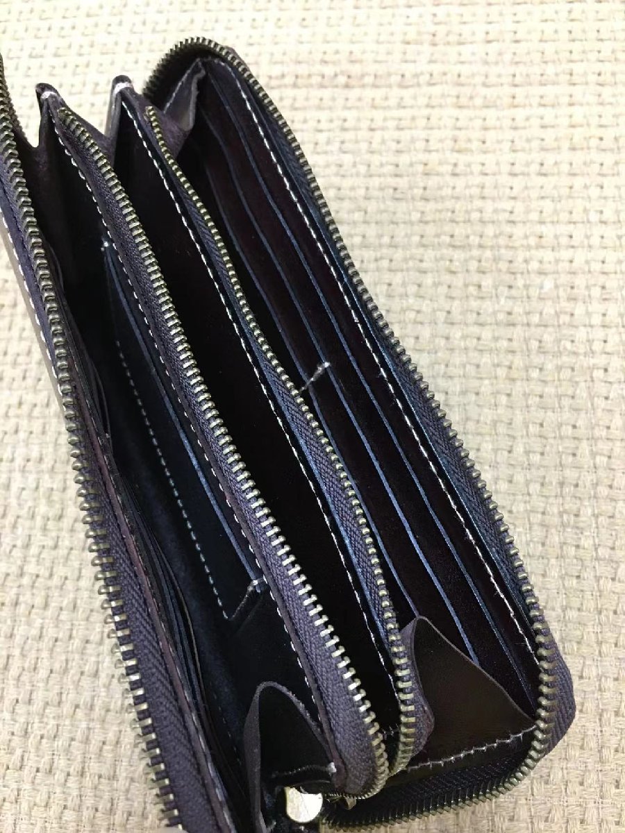 上質 職人手作り 本革レザー ハンドメイド 長財布 牛革レザー