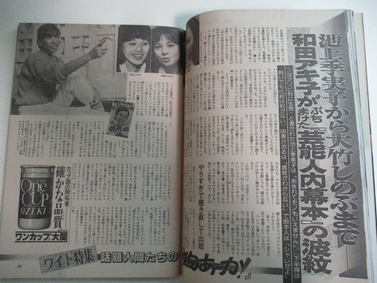 17か532す 週刊ポスト 1983年10月14日 山本みどり ヌード クラリオン 17か532す 週刊ポスト 1983年10月14日 山本みどり ヌード クラリオン