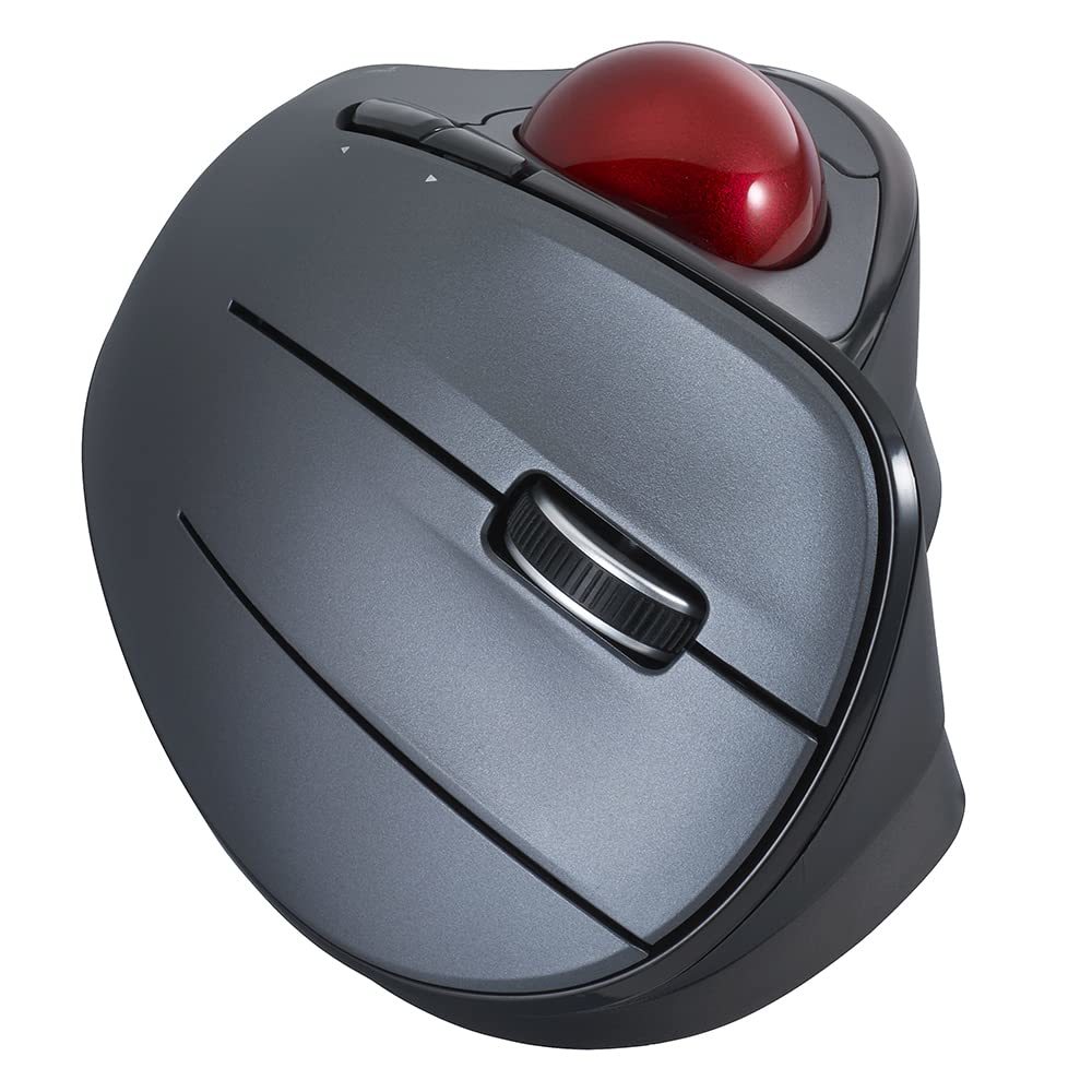 送料無料★ナカバヤシ Digio2トラックボールマウス 角度可変 Bluetooth5.0 5ボタン 光学式 グレー_画像2