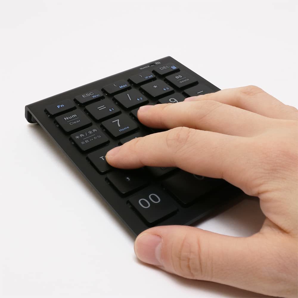  бесплатная доставка *miyosiMCO Bluetooth подключение беспроводной цифровая клавиатура мульти- парные c функцией ( черный )