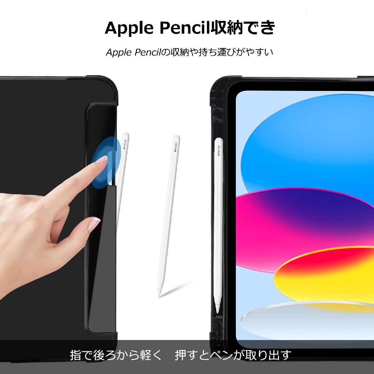 送料無料★BORIYUAN iPad9.7第5/6世代キーボードケース脱着式Bluetooth手帳型 三つ折りスタンド(グレー)_画像6