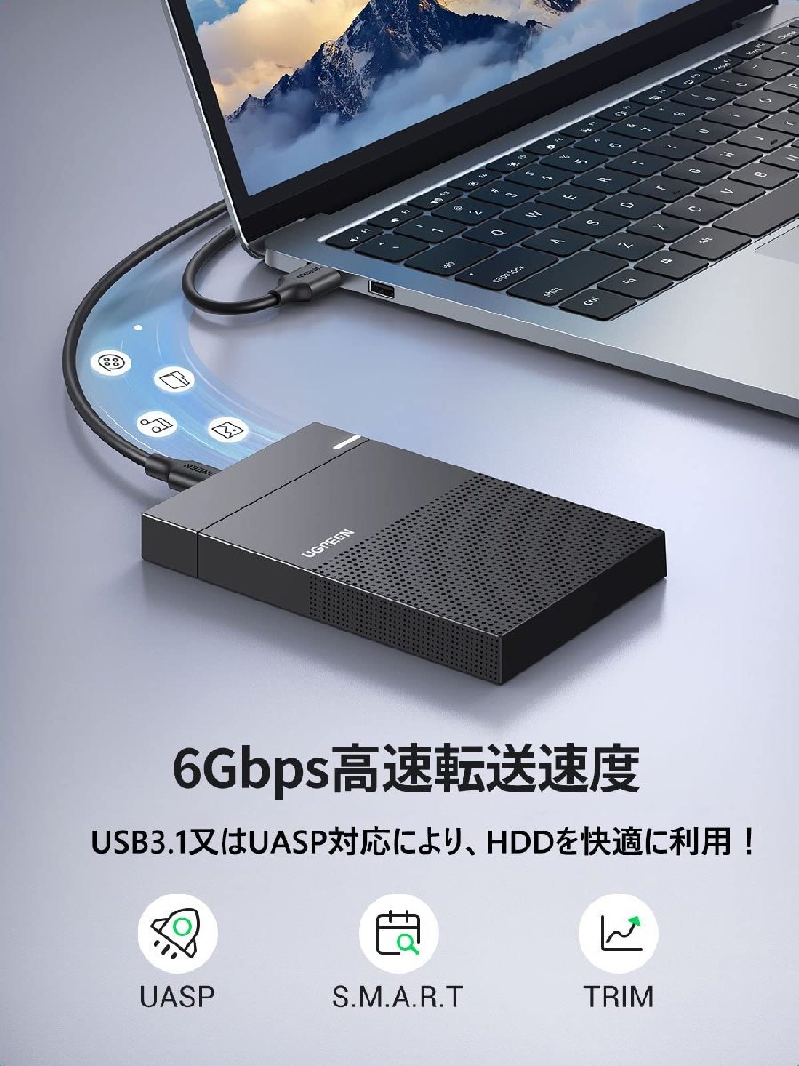  free shipping *UGREEN 2.5 -inch HDD/SSD case USB3.1Gen 2 standard SATA3.0USB C-USB A cable attaching 