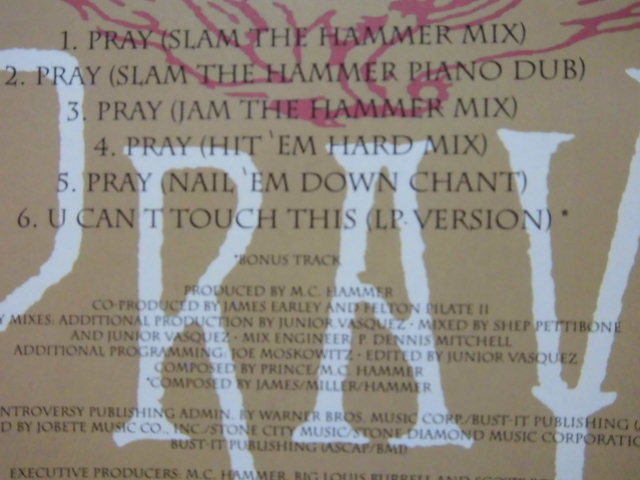 MC Hammer / Pray 「prince/when doves cry ネタ」/ U Can't Touch This (LP Version) / プリンス / New Jack Swing / Rick James / 1990_画像3