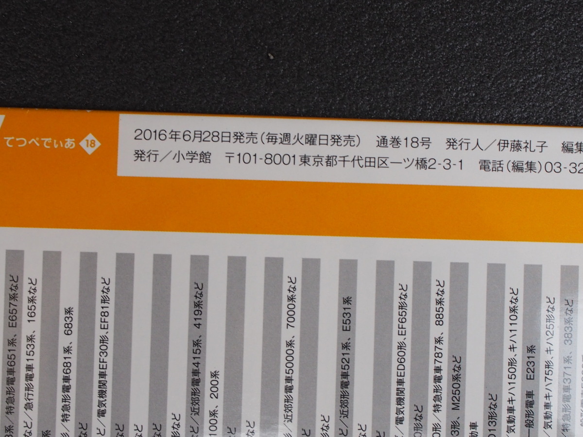 週刊百科 小学館 鉄道ペディア てつぺでぃあ 18号 2016年6月28日刊行 トワイライトエクスプレス 鹿児島本線 千歳線 外房線 管理No.9055_画像3