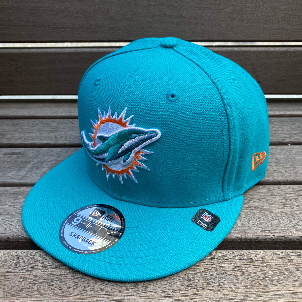 USA正規品 NEWERA ニューエラ 9FIFTY スナップバックキャップ NFL マイアミ ドルフィンズ MiamiDolphins アクア OTC アメフト サイズ調節可