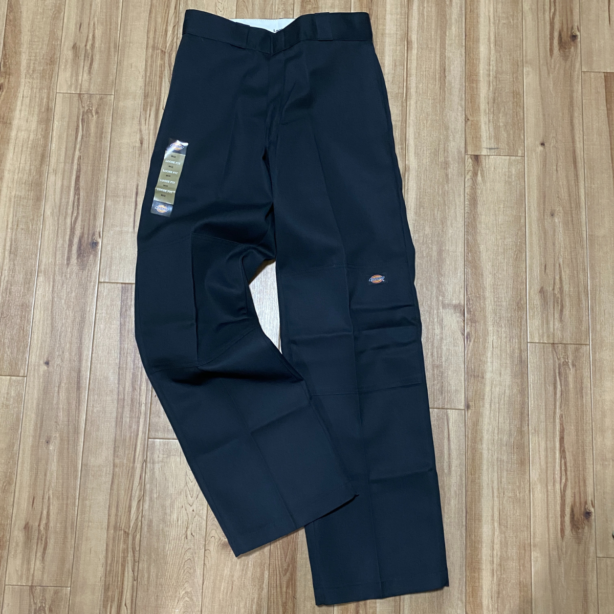 本物志向に愛されるUSAライン 「W38/L32」 Dickies ディッキーズ 極太 ルーズフィット LOOSE FIT ダブルニー ブラック BK 85283 正規品_画像1