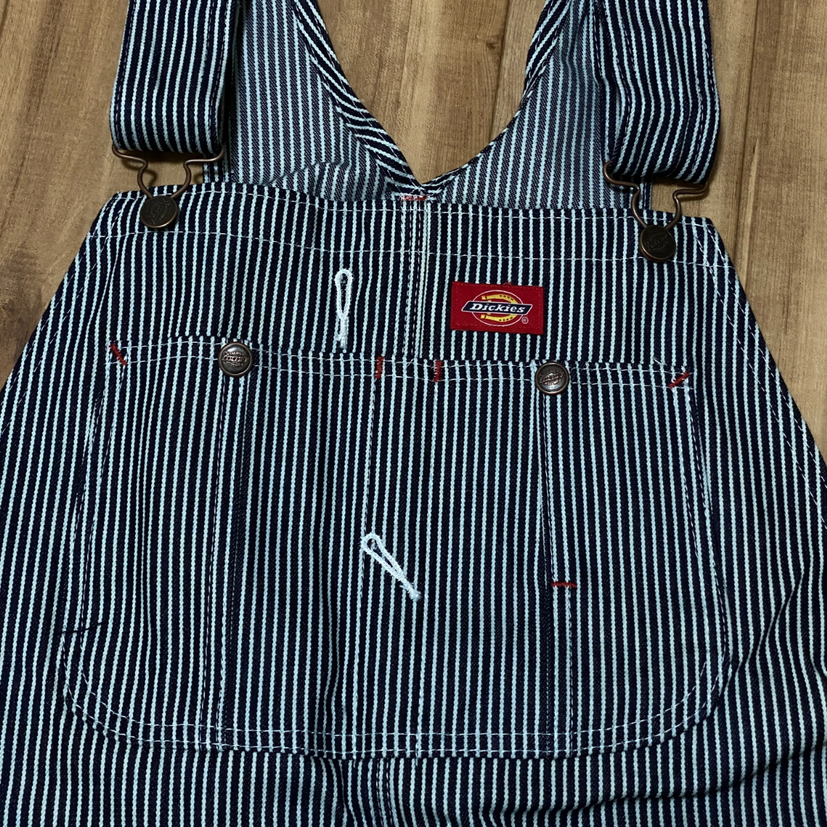 USA正規品 「W32/L32」 Dickies ディッキーズ BIB OVERALL オーバーオール ヒッコリーストライプ (HS) ストリート チカーノ ペインター_画像3