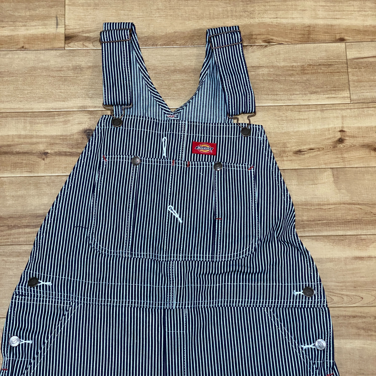 USA正規品 「W34/L30」 Dickies ディッキーズ BIB OVERALL オーバーオール ヒッコリーストライプ (HS) ストリート チカーノ ペインター_画像2