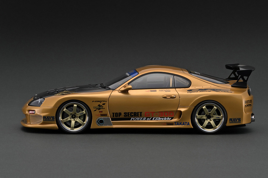 イグニッションモデル 1/18 TOP SECRET GT300 Supra (A80) Gold ：ignition model IG2485 TOYOTA トヨタ トップシークレット スープラの画像3