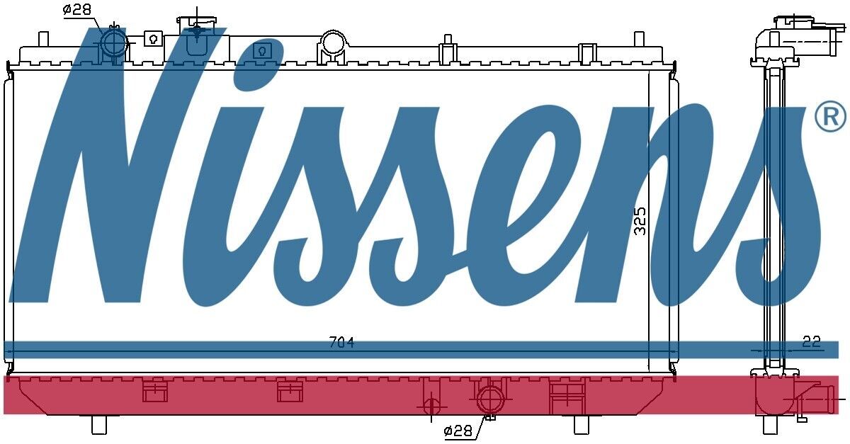 ラジエター ファミリア BJ系 1.3L 98-04 マツダ アルミ製 ラジエーター NISSENS 62403A_画像9