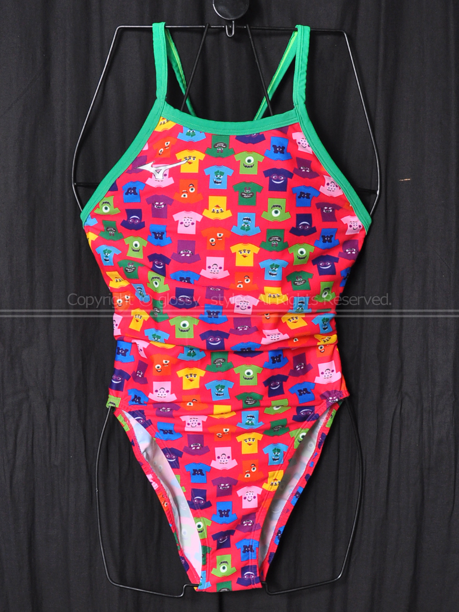 K1791-15■美品 mizuno ミズノ DisneyPixerコラボ モンスターズインク EXER SUITS トレーニング競泳水着 N2MA8287 L_画像1