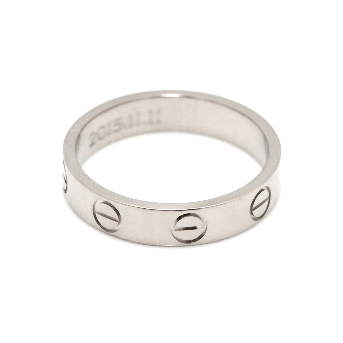 カルティエ Cartier ミニラブ #48 リング K18 WG ホワイトゴールド 750