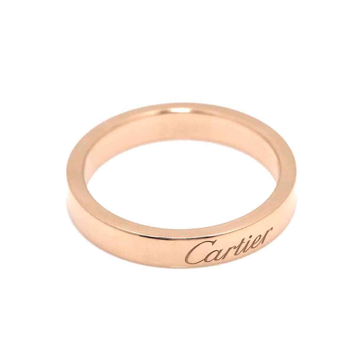 カルティエ Cartier Cドゥ エングレーブド #49 リング K18 PG ピンク