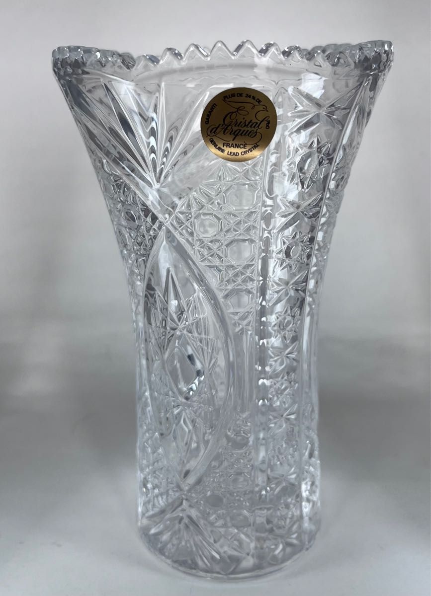 Cristal d'Arques クリスタルダルク 花瓶 高さ17cm