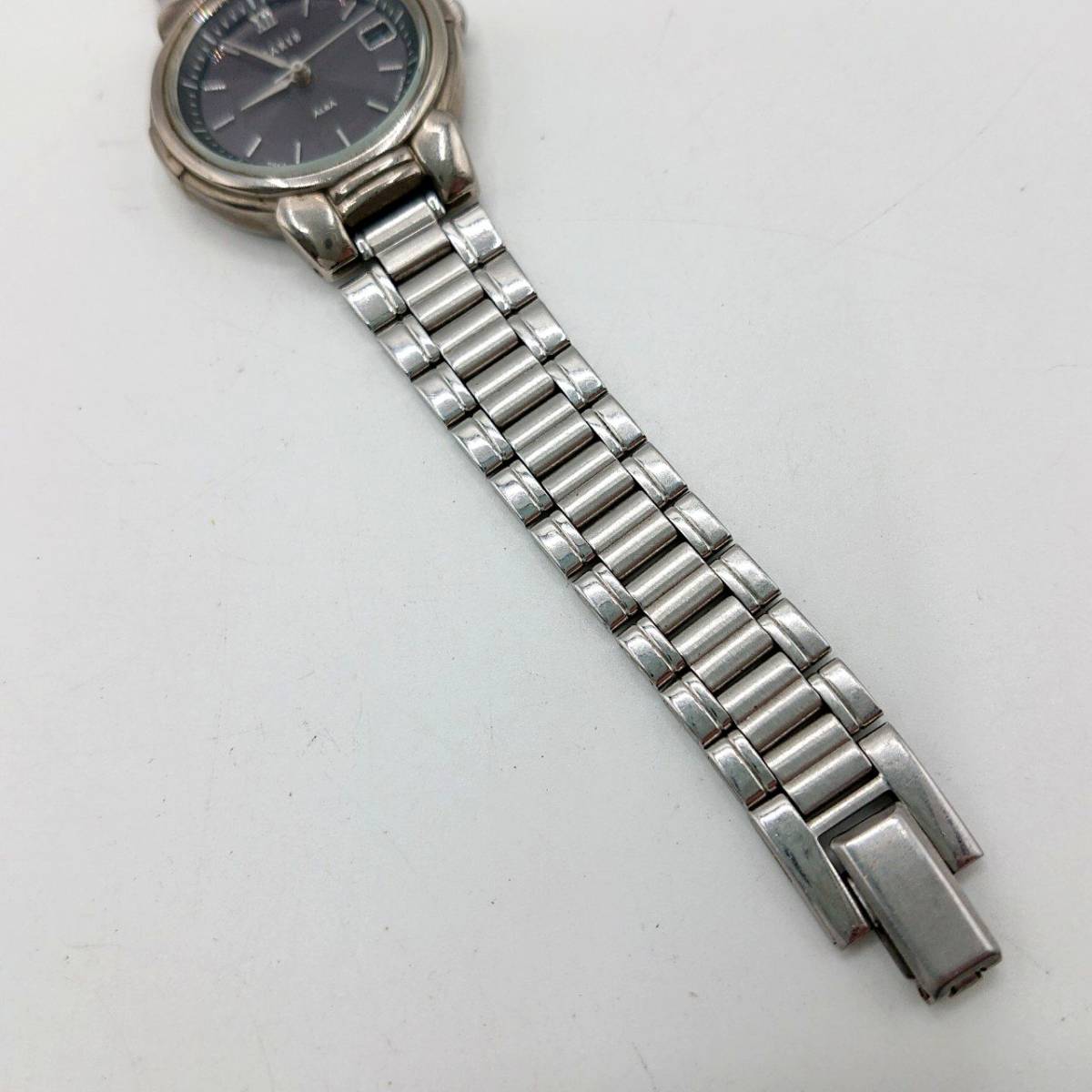 【稼動○】SEIKO セイコー ALBA アルバ CARIB カリブ クォーツ 腕時計 黒文字盤 レディース V132-0C80 950748