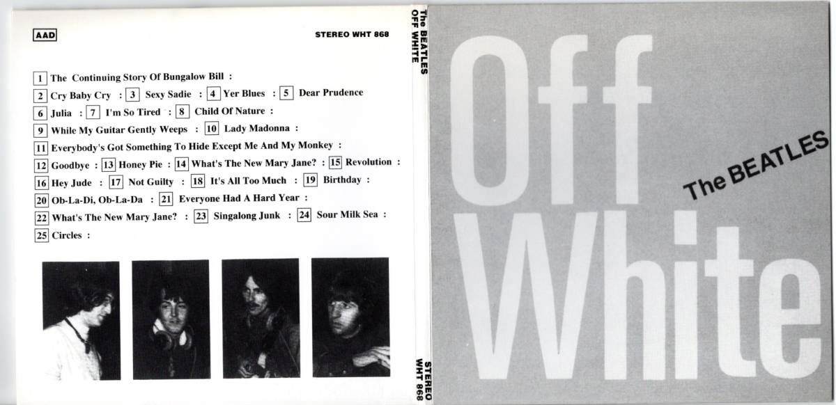 CD 紙ジャケット【The BEATLES Off White（1996年製）】Beatles ビートルズ_画像3
