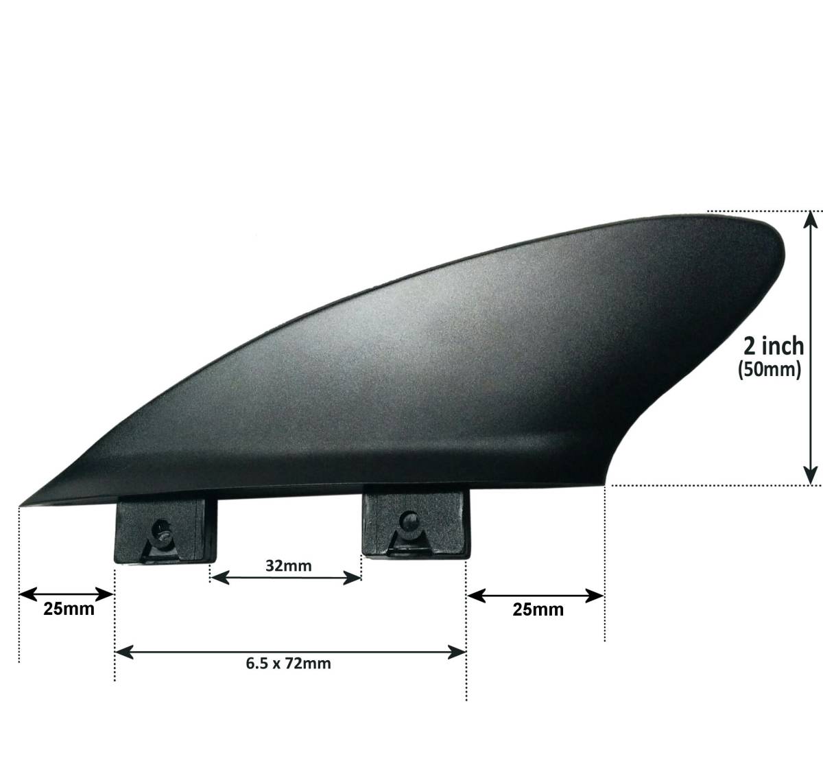 2” 50mm シングル フィン スタビライザー ショートボード ロングボード SUP 川下りとサーフ 柔らかい 安全 初心者 子供も FCS互換 centerの画像3