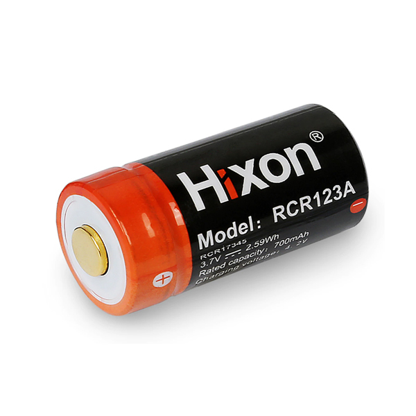 CR123a Hixon 700mah 充電式バッテリー 3.7v 電池4個セット