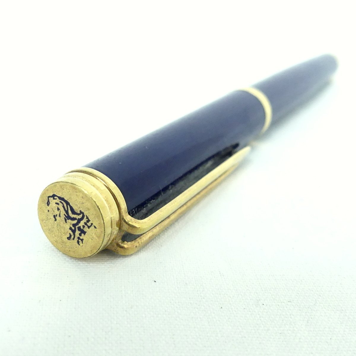 ウォーターマン WATERMAN キャップ式 紫系インク 油性ペン ネイビー 筆記用具 USED /2305C_画像3