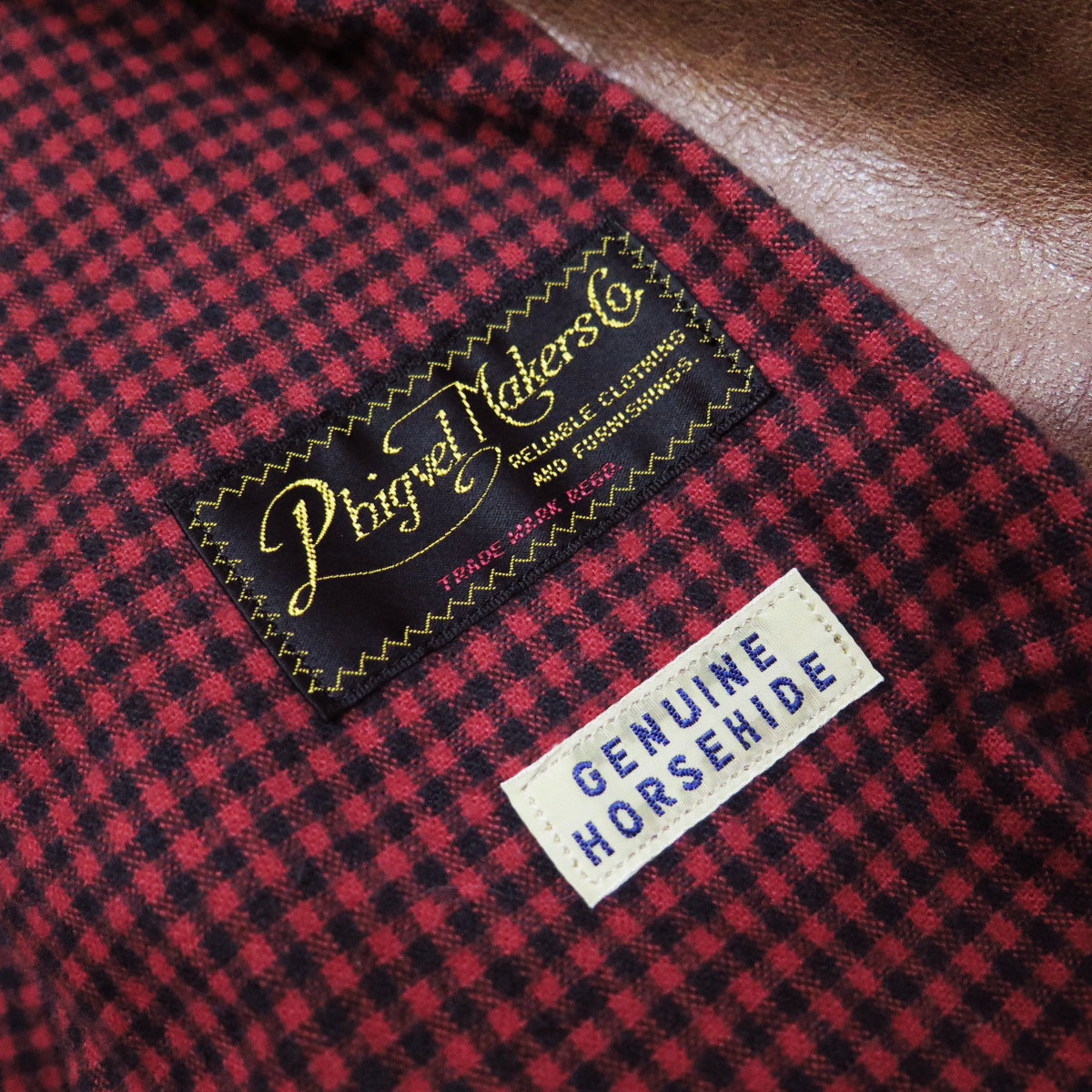 SANDINISTA x PHIGVEL HORSE HIDE LEATHER MOTO JACKET サンディニスタ