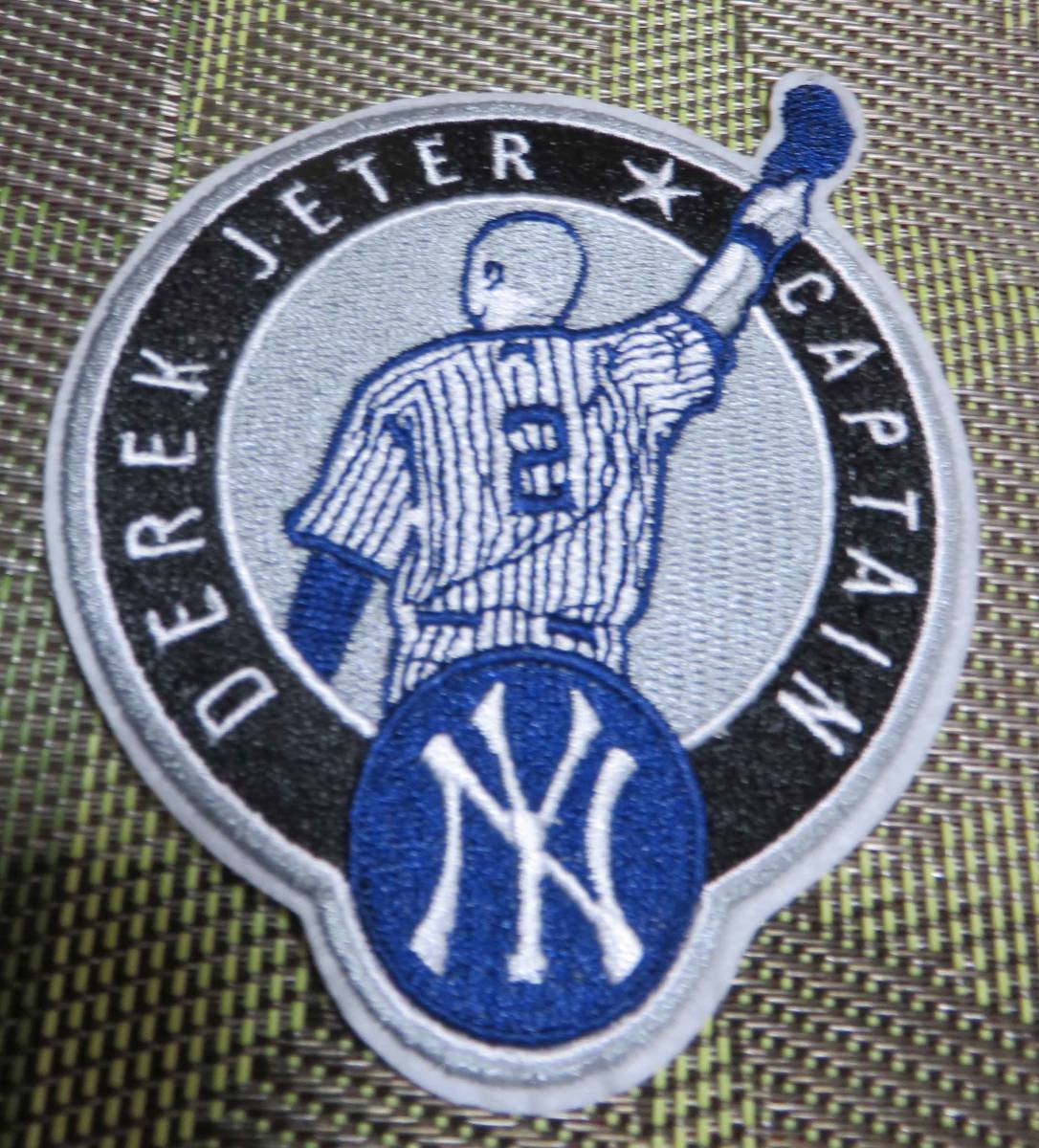 主将■紺白◆新品MLBデレク・ジーターDerek Jeterニューヨーク・ヤンキースNY　Yankees #２野球ベースボール刺繍ワッペン◆メジャーリーグ_画像1