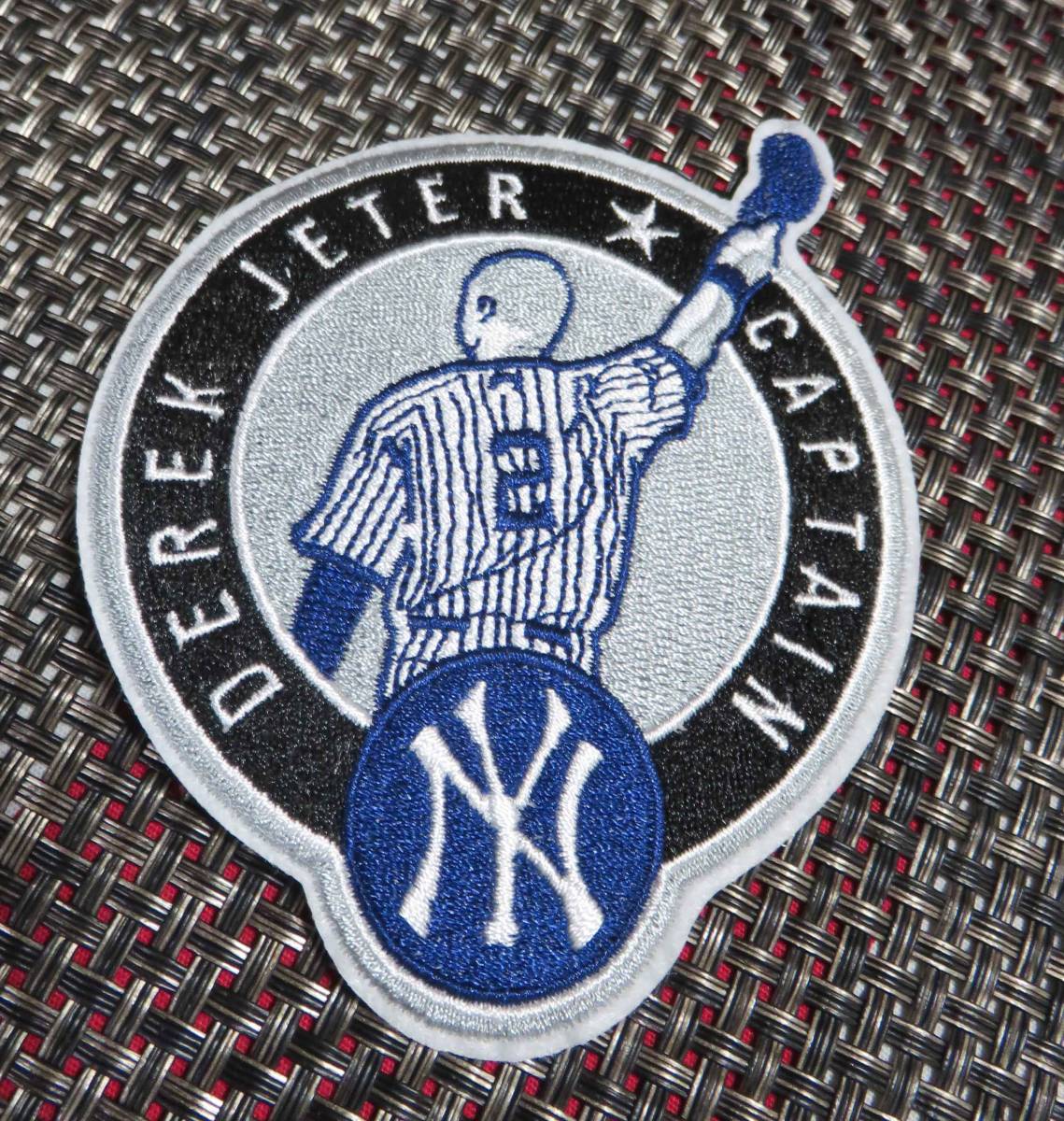 主将■紺白◆新品MLBデレク・ジーターDerek Jeterニューヨーク・ヤンキースNY　Yankees #２野球ベースボール刺繍ワッペン◆メジャーリーグ_画像2