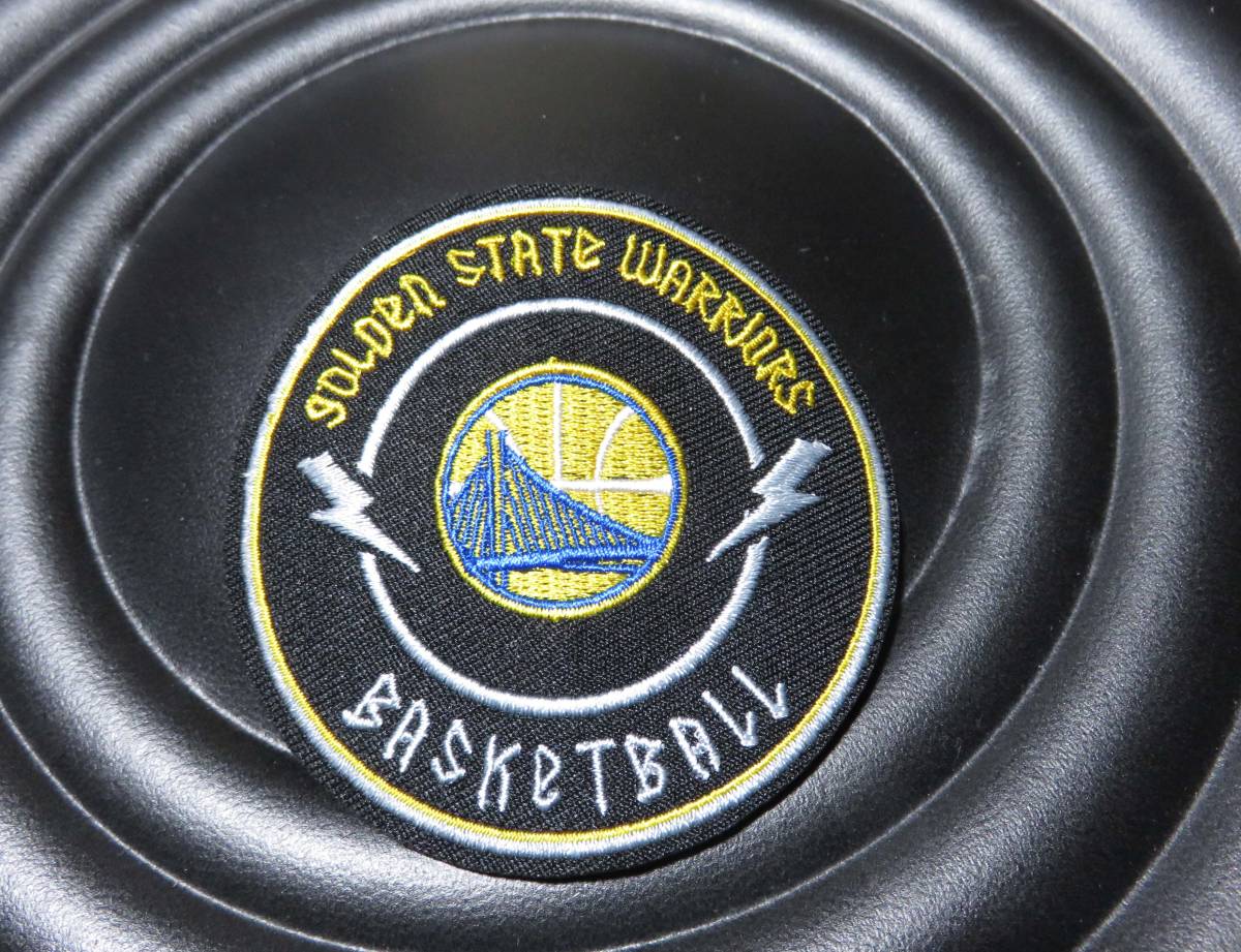 黒黄円（青橋） ■新品NBAゴールデンステート・ウォリアーズGolden State Warriors刺繍ワッペン◆バスケットボール◎アメリカ　　スポーツ