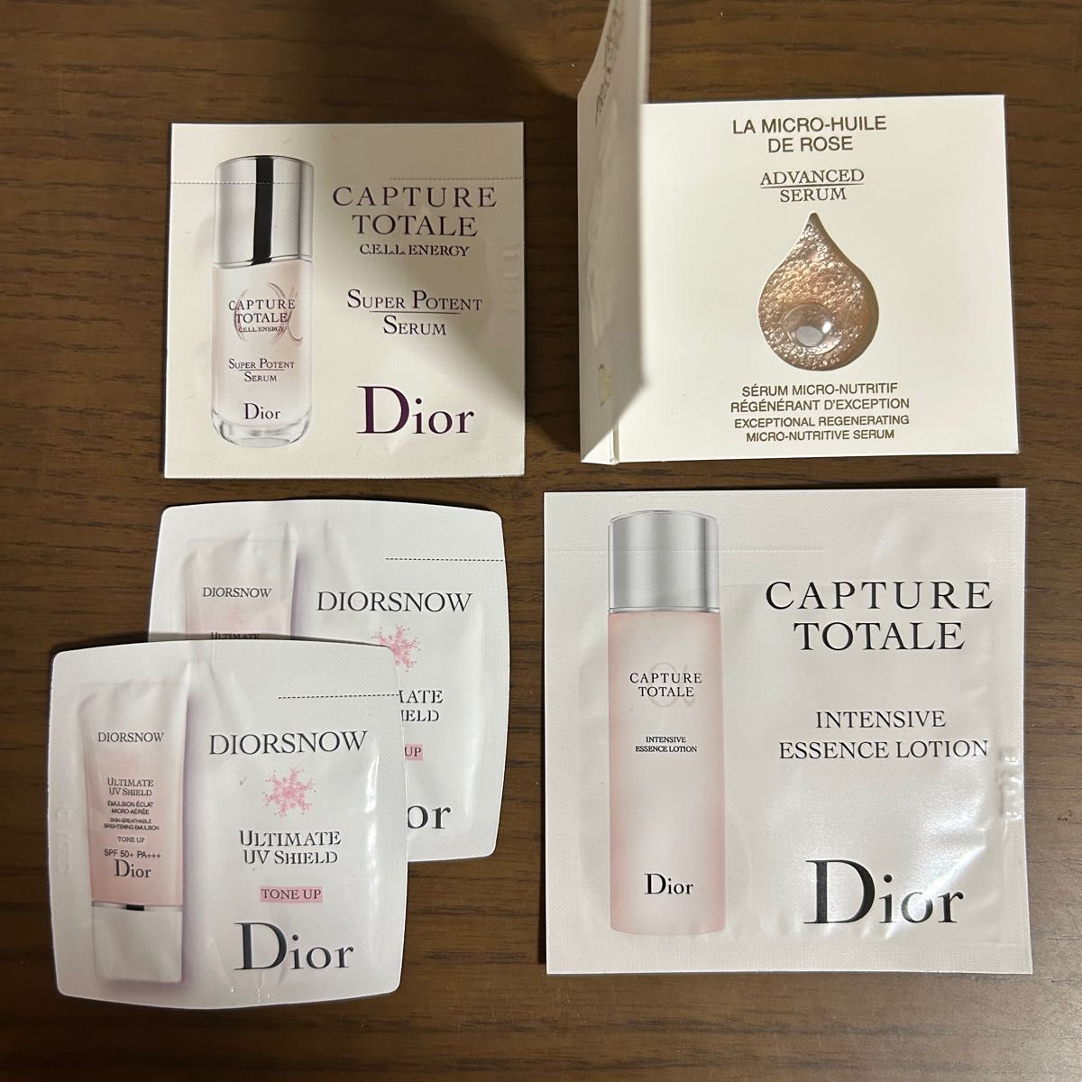 試供品 サンプル☆ディオール Dior カプチュール セラム ローション 美容液 化粧水 日焼け止め乳液 トーンアップ