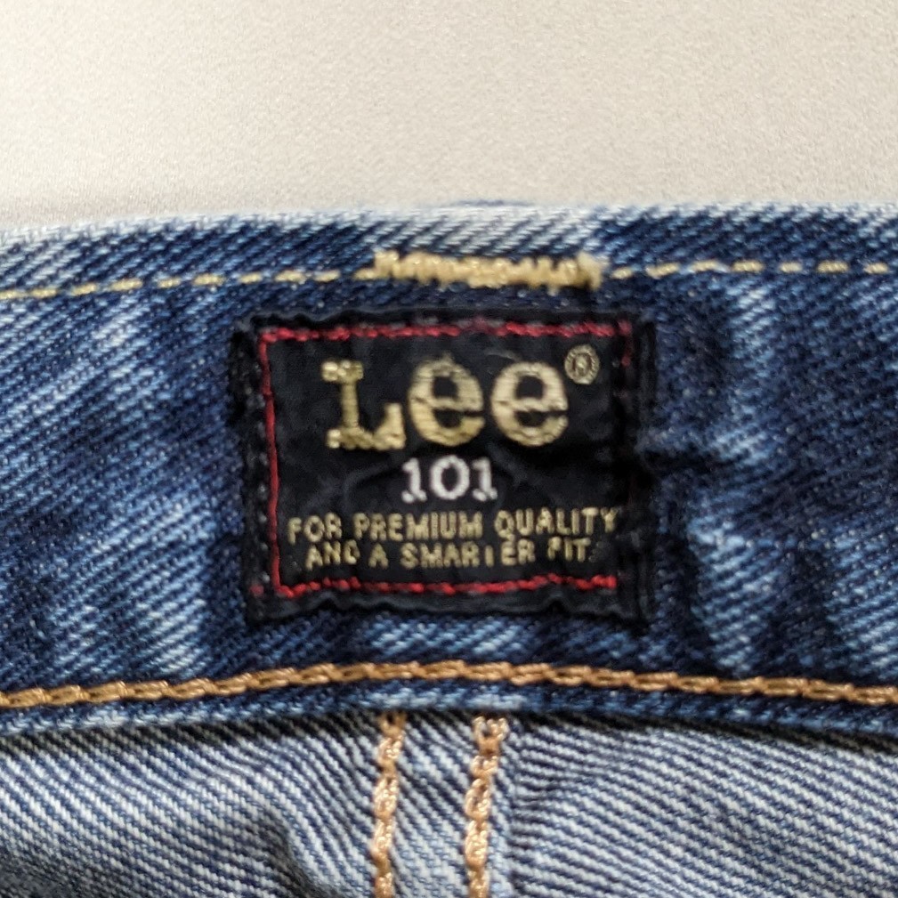 lee リー 101 LM9201 レギュラーナロー 耳付き デニム ジーンズ ジーパン Gパン denim ユーズド加工 USED加工 メンズ セルビッジ 赤タグ_画像9