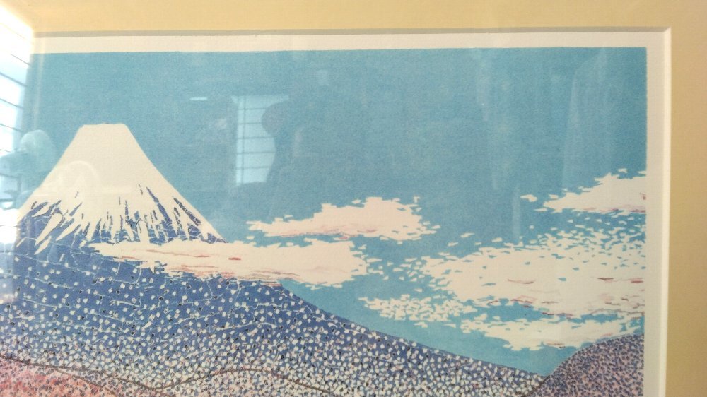 *... painter mountain under Kiyoshi .. large .[ Japan flat ... Fuji ] serial number attaching genuine work guarantee lithograph woodcut *