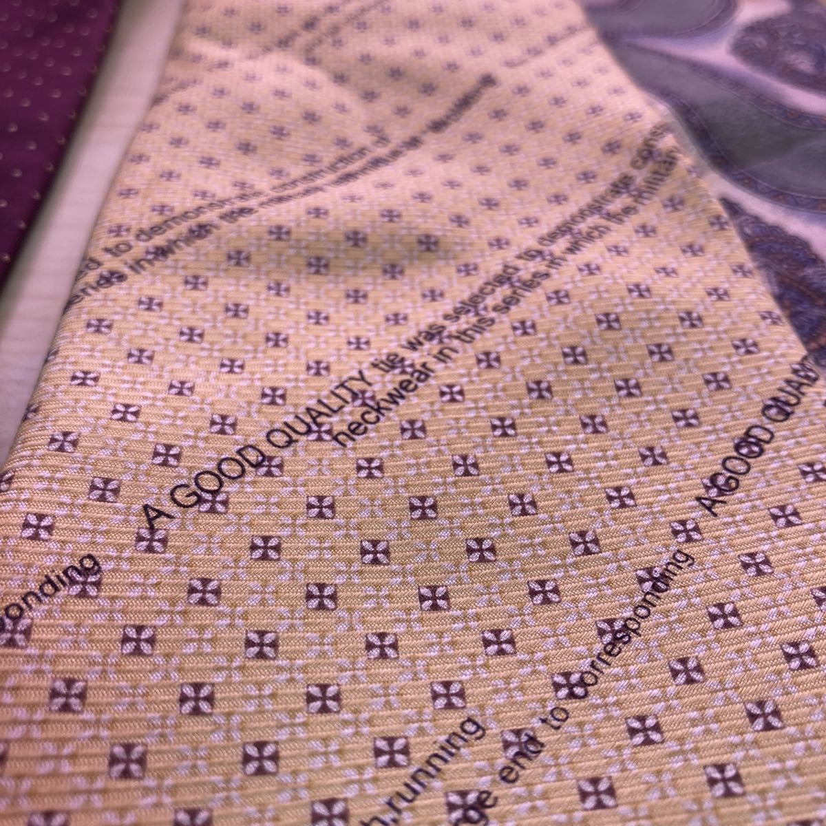 ネクタイ 7本セット メンズ 絹 シルク 結婚式 紳士 サラリーマン スーツ フグ ストライプ ドット柄 総柄 茶色 緑 レアの画像8