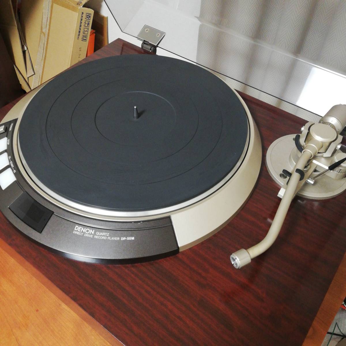  beautiful goods!! operation excellent DENON( Denon ten on ) DP-55M quartz lock installing manual Direct Drive record player made in Japan MADE IN JAPAN