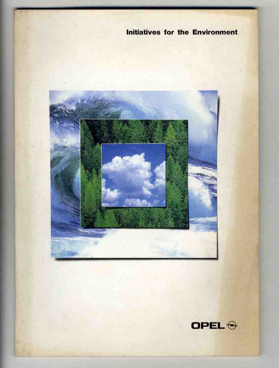 [b5812]1996 year Initiatives for the Environment ( Opel. environment protection to taking . collection .. summarize . wide . booklet ): Japanese edition 