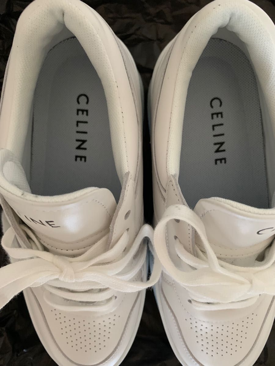 セリーヌ スニーカー 37 厚底 CELINE ブロックスニーカー 白 セリーヌ スニーカー 37 厚底 CELINE ブロックスニーカー 白
