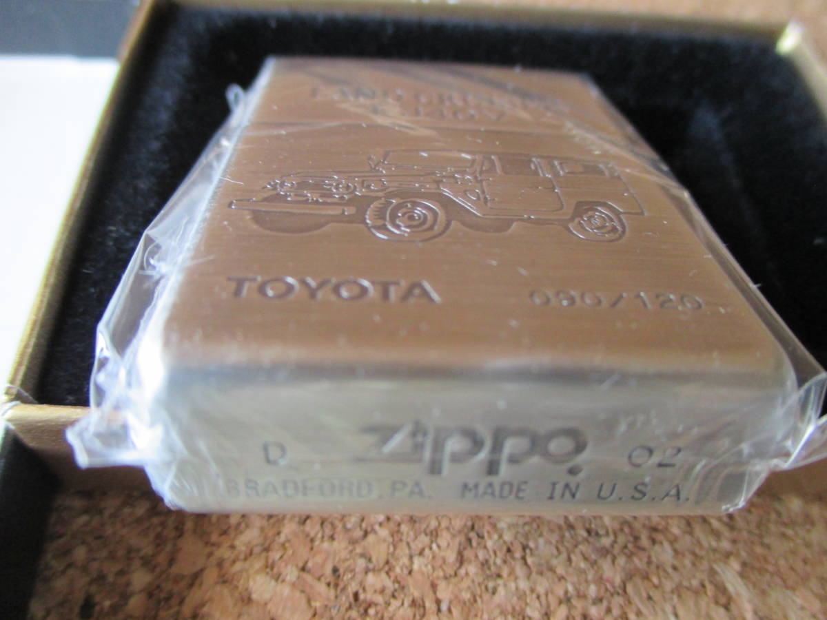 ZIPPO 『TOYOTA LAND CRUISER FJ40V ランドクルーザー ランクル 限定品』2002年4月製造 4WD オイルライター ジッポー 廃版激レア 未使用品_画像3