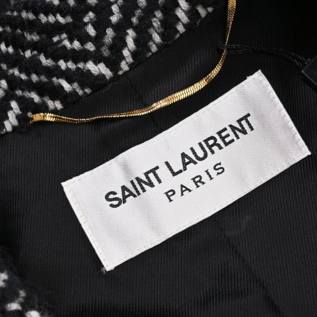 美品 Saint Laurent Paris ウール ダブル チェスター コート F40