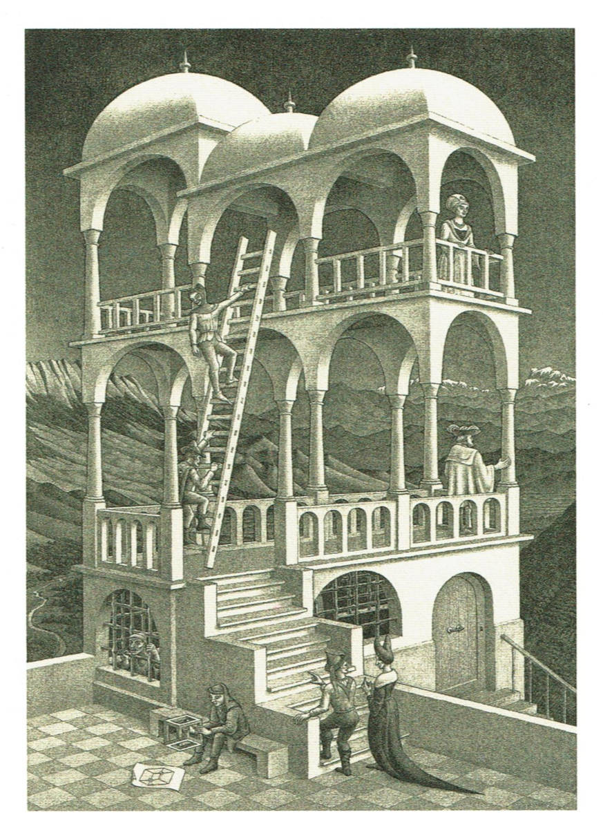 　マウリッツ・コルネリス・エッシャー（Maurits Cornelis Escher） E.6ポストカード入り額　　小さな美術館_画像2