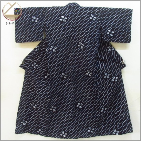 ☆着物10☆ 1円木綿浴衣有松鳴海絞り総絞り身丈147cm 裄64cm [同梱可