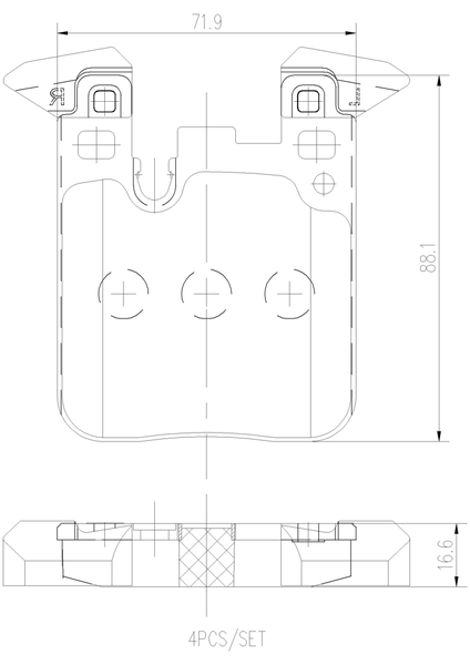 ブレンボ セラミックパッド リア左右セット ブレーキパッド 4シリーズ F36(グランクーペ) 4A20/4D20 P06 087N brembo CERAMIC PAD_画像4