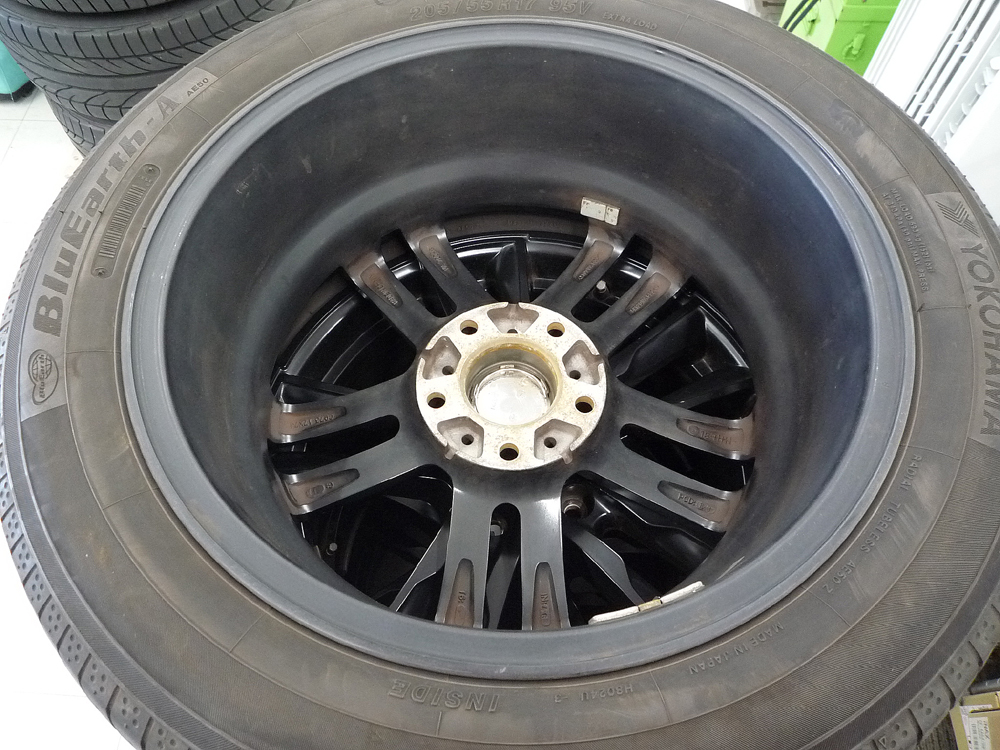 タイヤ ホイール 4本セット KELLENERS SPORT 5H PCD120 +46 7J ヨコハマ Bluearth AE50 205/55R17 2019年製 中古 ケレナーズ 苫小牧西店_画像5