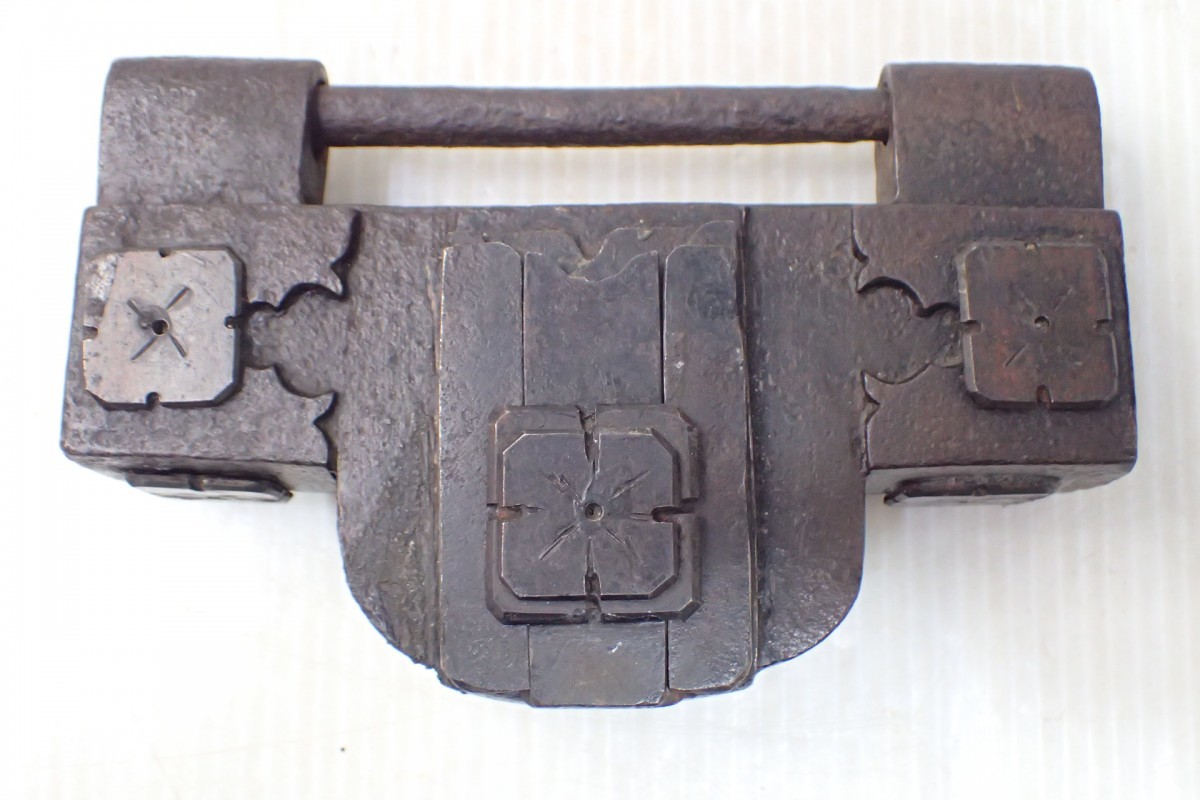 Yahoo!オークション - m1681 / 希少 時代物 大型 阿波錠 からくり錠