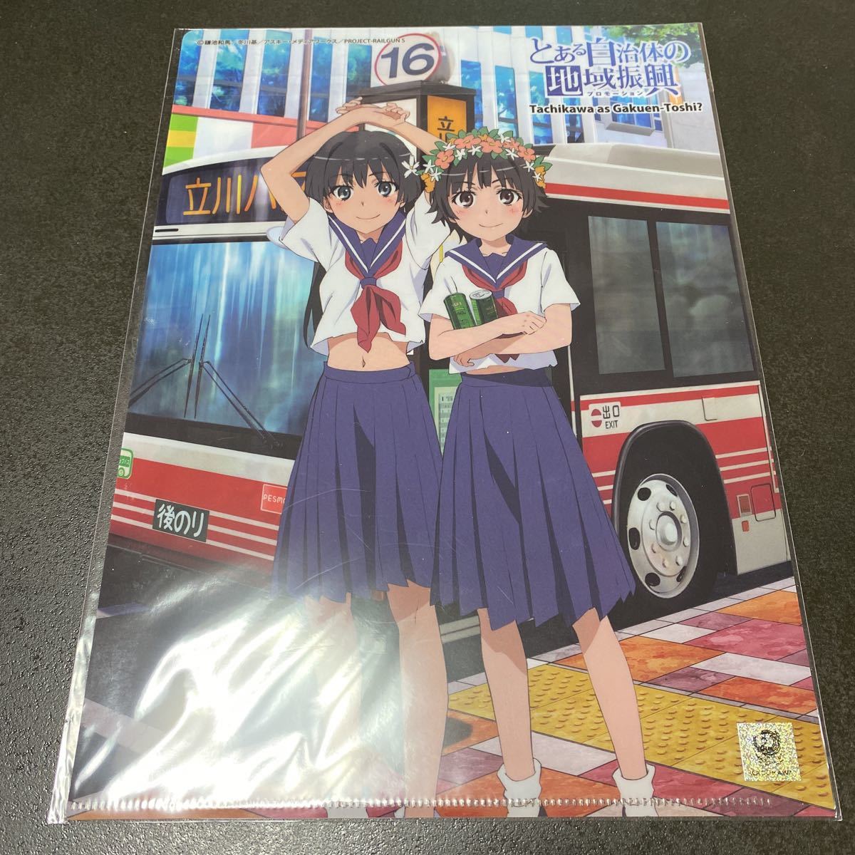 とある科学の超電磁砲 レールガン とある魔術の禁書目録 インデックス 禁書　立川　限定　クリアファイル　御坂美琴　白井黒子　佐天涙子_画像2