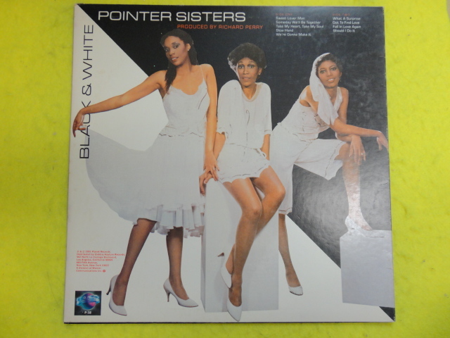 Pointer Sisters Black & White オリジナル原盤 USLP POP SOUL 名盤 Sweet Lover Man / Someday We'll Be Together 収録　視聴_画像2