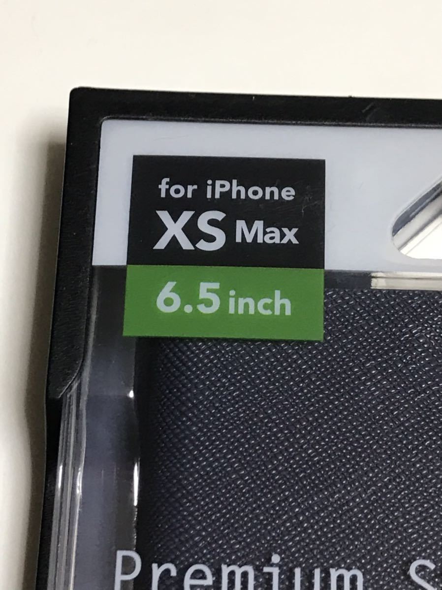 匿名送料込み iPhoneXsMax用カバー 手帳型ケース TOUGH FLIP COVER ブルー 紺色 スタンド機能 アイホン アイフォーンXSマックス/SO9