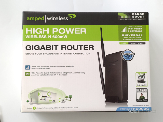amped wireless High Power ハイパワー 0.6W ルーター Gigabit Router Wi-Fi 2.4GHz 無線 LAN AP R10000G_画像6