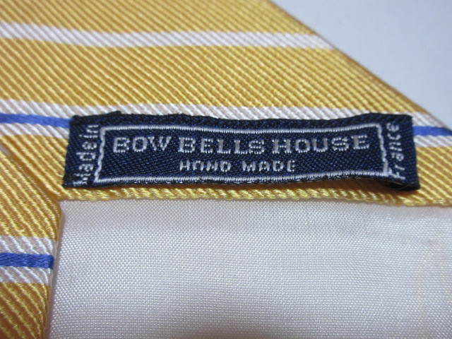 Maker's Shirt 鎌倉　鎌倉シャツ　BOW BELLS HOUSE　ネクタイ　フランス製　ハンドメイド　絹100%_④ 織ネーム